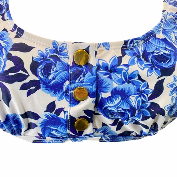 Nicole Miller NWT Over The Shoulder Bikini Top L - Picture 4 of 14